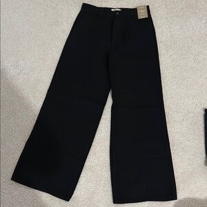 Wide-Leg Black Trousers